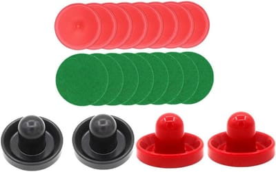 Air Hockey Set - Tafel Hockey - Spelonderdelen Vervangen - Comfortabele Grip - 4 Pushers 8 Pucks - Gekleurd