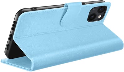 Zanae, Hoesje geschikt voor iPhone 13 - Wallet Case & Magneetsluiting, Lichtblauw