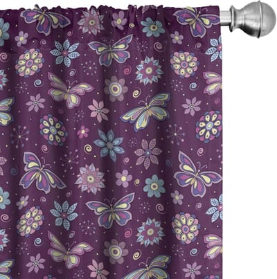 ABAKUHAUS gordijnen – set van 2 – 150 x 175 cm – microvezel multikleurig
