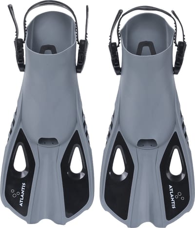 Atlantis Snapper - Zwemvliezen - Flippers - Kinderen - Zwart/Grijs - 34-38
