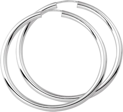 TFT oorringen Ronde Buis Zilver Glanzend
