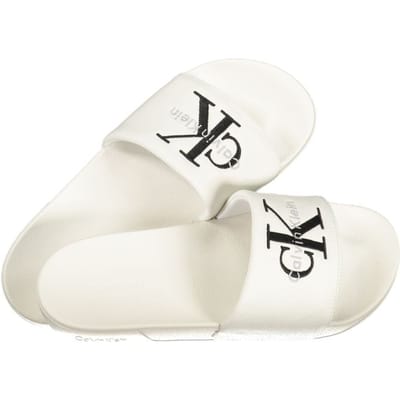 Calvin Klein Witte Polyurethaan Heren Slipper