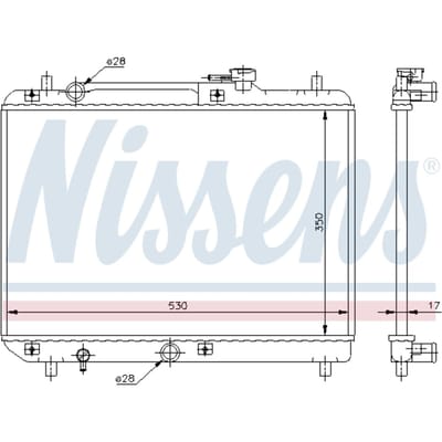 Radiator, motorkoeling NISSENS 64177
