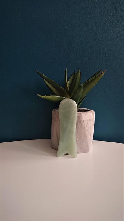 Serpentijn Jade guasha massage schraper vis