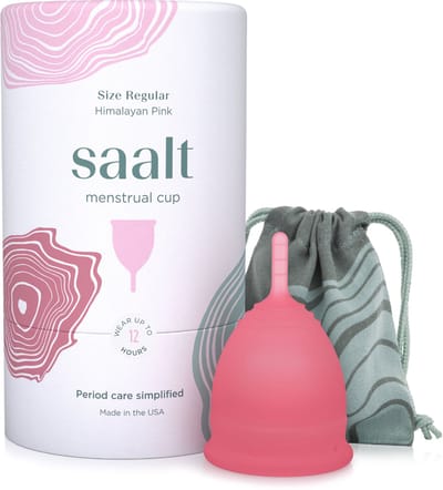 Saalt Menstruatiecup Regular Roze - Herbruikbare Menstruatie Cup van Medisch Siliconen - Tot 12 Uur Bescherming - Duurzaam Alternatief voor Tampons en Maandverband
