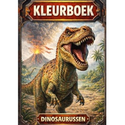 Kleurboek, Dinosaurussen. - H. Mourits