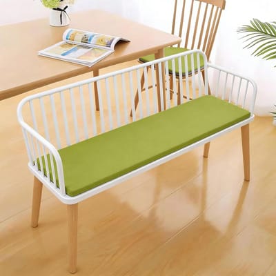 Linnen Bankkussen - Zitkussen Outdoor - Comfortabel Zitten - Antislip Onderkant - 120x200 cm - Groen