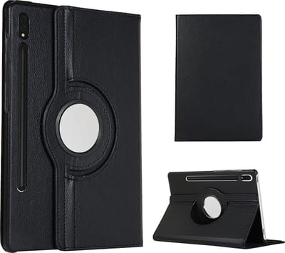 Just in Case tablet Hoes geschikt voor Samsung Galaxy Tab S10 FE Plus - 360° Draaibare Tablet Hoes - Zwart
