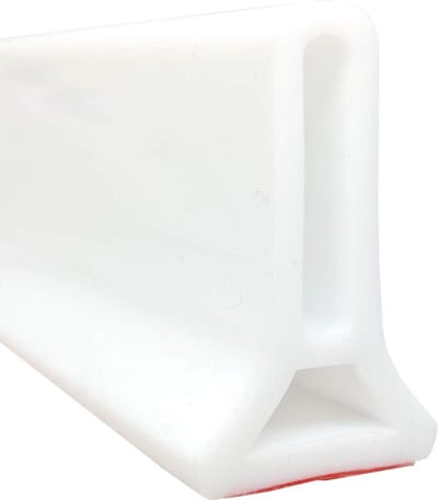 59 Inch Foldable Shower Threshold Water dam 2" High Shower Barrier Waterstop 2" High Shower Water Guard To Keep Water In Shower Dry And Wet Separation Bathroom Wheelchair Accessible 4.92Ft