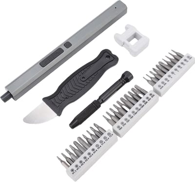 Draadloze Schroevendraaier Set - Elektrische Schroevendraaier - Klusjes Thuis - 40 Delige Bit Set - 350mAh Batterij - Grijs
