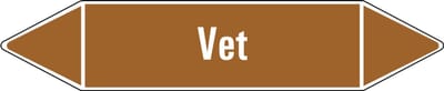 Vet leidingmarkering op vel 75 x 17 mm - 8 per vel