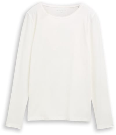 Tom Tailor - Basic shirt met lange mouwen - Maat XXXL - Whisper White