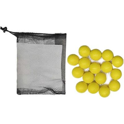 16 pièces Balles d'Entraînement de Golfs 41mm Balles de Golfs Sensation Réaliste Trajectoires Balles d'Entraînement pour Intérieur Ou Extérieur Jaune jaune
