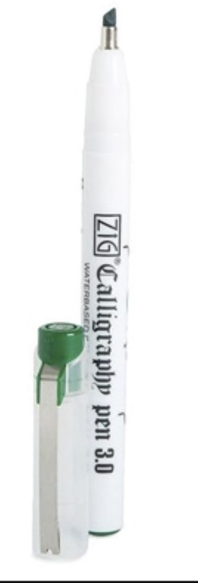 Kuretake ZIG Calligraphy Pen - 3.0 mm - groen