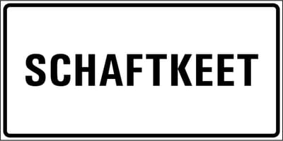Schaftkeet sticker 200 x 100 mm