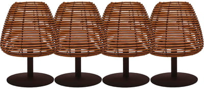 Set van 4 draadloze LED-tafellampen H25CM BOHEME