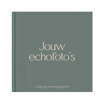 Writemoments Echoboekje - Echo foto's bewaren - Zwangerschapsboek - Groen