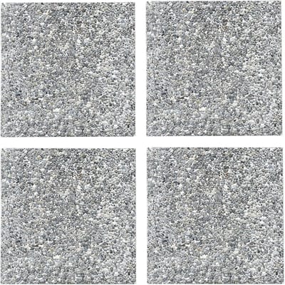 Parasolstandaard van tegels 50 x 50 cm - Gewassen graniet 22 kg - Stabilisatieplaat voor buiten - Tuin, Terras, Bar en Strand