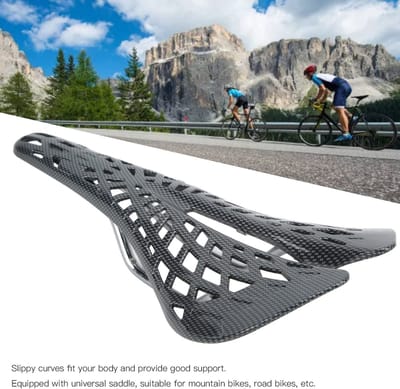 Allecto - Carbon racefiets zadel - ultralicht - ergonomisch design - MTB zadel - voor mountainbikes - hol fietszadel