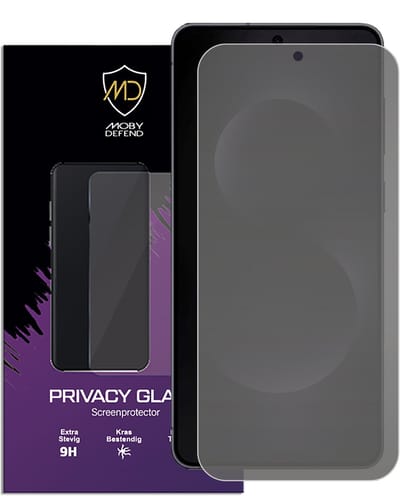 MobyDefend Screenprotector - Geschikt voor Samsung Galaxy S25 Edge - HD Privacy Glass Screensaver