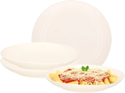 PlasticForte Rond bord/camping bord - 10x - D22 cm - ivoor wit - kunststof