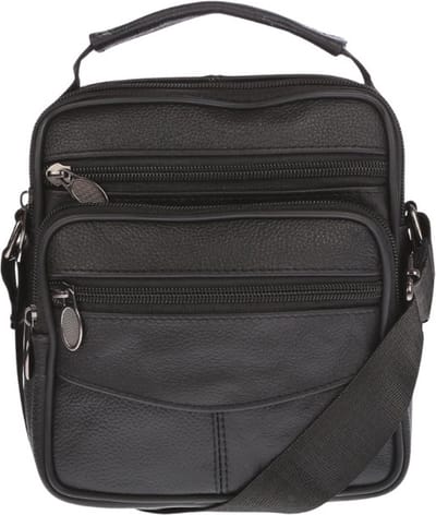 Kleine leren schoudertas heren dames S | Crossbody tas heren leder | Nektas heren | Reporter tas | Werktas klein | Heren tas klein