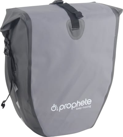 HikeMeister ® Luxe waterdichte enkele fietstas 20 liter – Grijs - Fietstassen electrische fietsen - Fietstas enkel – met reflectie – 100% Waterdicht