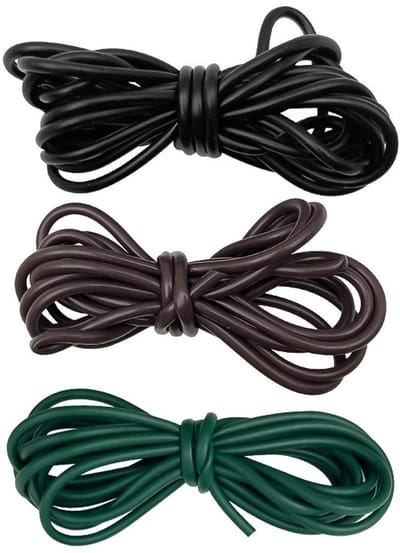 Allecto - Silicone Fishing Rigs Tubes - Antislip Rubber Tubes - 3-pack - Zwart Groen Bruin - Karpervisserij - Stevige en duurzame visaccessoires - ..
