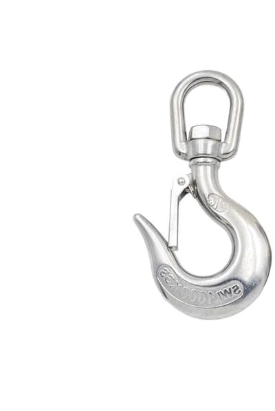 Draaihaak - Hefhaak Vrachthaak - Lasten Verplaatsen - Roestvrij Staal - 1000 kg Capaciteit - Zilver