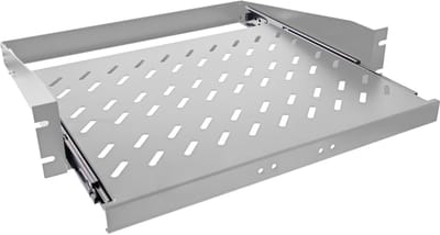 InLine® 19 uitschuifbaar rek, 350mm, 30kg, 2U, RAL 7035 grijs