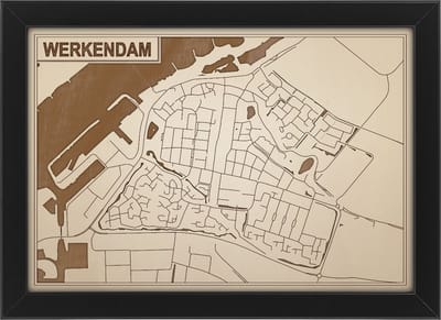 Decoratief Beeld - Houten Van Werkendam - Hout - Bekroned - Bruin - 21 X 30 Cm