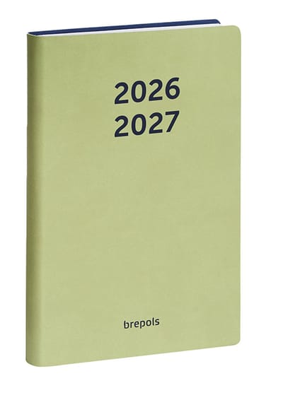 Brepols agenda 2026-2027 - COLORA - Schoolagenda - 1 dag per pagina - Semi-soepele omslag - Dagoverzicht - Groen - 11.5 x 16.9 cm