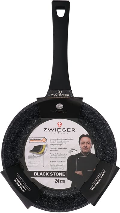 Zwieger Black Stone Koekenpan Aluminium, 24 cm, Anti-aanbak, Inductie
