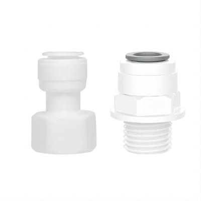 Dailygoods- Waterfilterconnector 2Pcs - 3/8 Inch Aansluitingen - Hoge Kwaliteit POM - Drukbestendig - Lekvrije Verbinding - Duurzaam en Betrouwbaar - Waterfilter