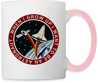 NASA When I grow Up I Want to Be An Astronaut Mok Tweekleurig