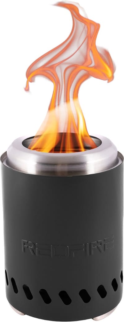 RedFire - Volcano - Small - Zwart - Tafelhaard - Incl. beschermhoes & protectie mat - Hout & pellet gestookt - Drievoudige verbranding