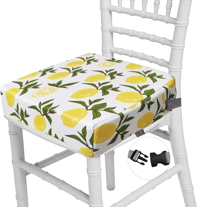 Verstelbare Verhoogstoel voor Kinderen, Cartoon Design, Met 2 Veiligheidsgordels en Wasbare Bekleding voor Eetkamerstoelen en Tafels