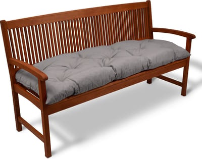 Beautissu Bankkussen Flair BK – Zitkussen Tuinkussen 120x50x8 cm licht grijs - kussen voor tuinbank