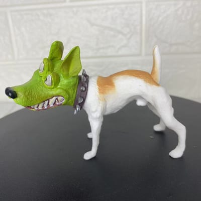 Grappige The Mask Milo Hond Figuur, Groen Hoofd Cartoon Figuur Pvc Verzamelmodel, Bureaublad Decor Speelgoed Cadeau voor Filmfans 10cm groen