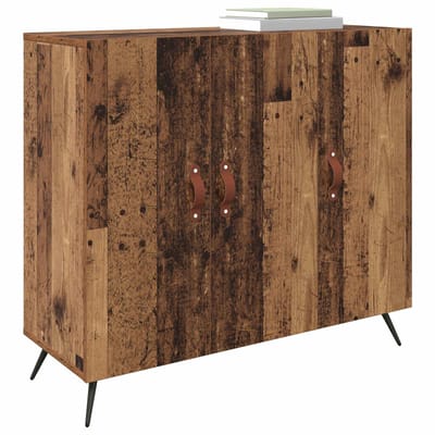 vidaXL - Dressoir - Oudhout - 89,5 - x - 34 - x - 80 - cm - Bewerkt - hout