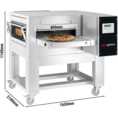 GGM Gastro Elektro Durchlaufofen - 1670x2150mm - Digital - Bandbreite: 800mm - inkl. Untergestell Zilver