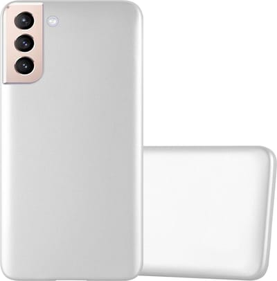 Cadorabo Hoesje geschikt voor Samsung Galaxy S22 PLUS in METALLIC ZILVER - Beschermhoes gemaakt van flexibel TPU silicone Case Cover