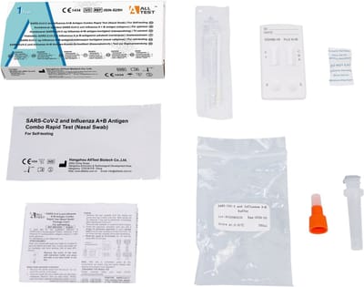 SARS-CoV-2 & Influenza A+B Sneltest – Zelftest voor COVID-19 & Griep – Binnen 10 minuten resultaat – Eenvoudig thuis uit te voeren – 10 stuks