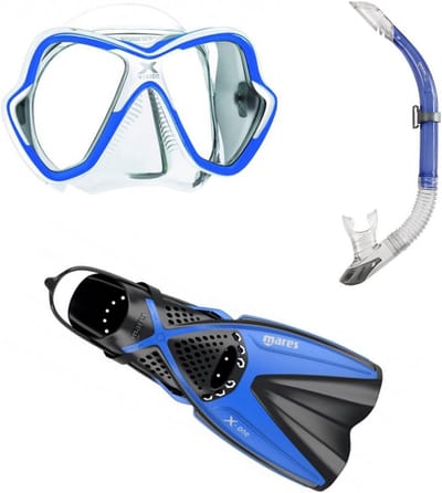 Snorkelset met Duikbril en Vinnen voor Volwassenen, Set van Masker, Snorkel en Zwemvliezen