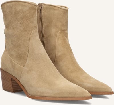 LINA LOCCHI Az71 Enkellaarsjes - Enkelboots met rits - Dames - Beige - Maat 36