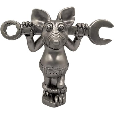 Muisbeelden Hars Dierenbeeldjes voor Huis Tuin Decoratie silver edge gray