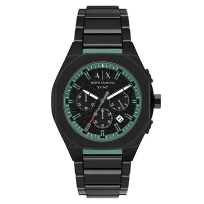 Armani Exchange AX4294 Mannen Horloge 44 mm - Zwart