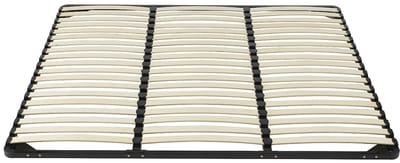 Vente-unique Bedbodem met lattenbodem 200 x 200 cm - 3 x 19 latten - Zonder poten - Zwart - KALISTA van YSMÉE