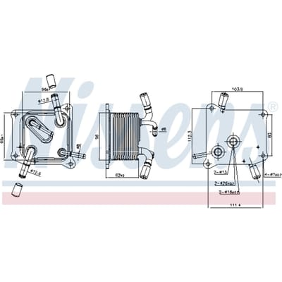 Olie radiator, motorolie NISSENS 91294