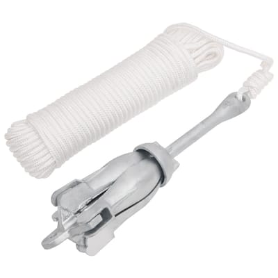 vidaXL - Anker - met - touw - inklapbaar - 4 - kg - thermisch - verzinkt - gietijzer